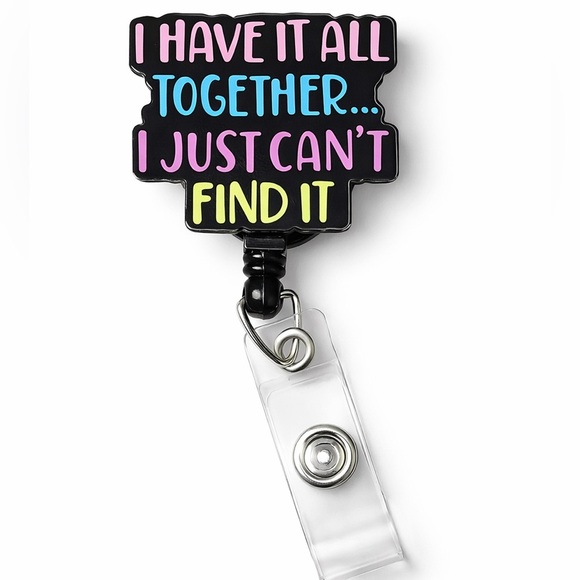 Simply Southern Accessories - NWT Funny Badge Reel Retractable ID Holder | Nurse Teacher Office